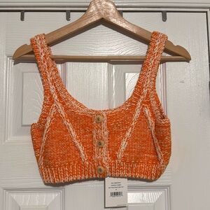 NWT Re/done Button Bra Top